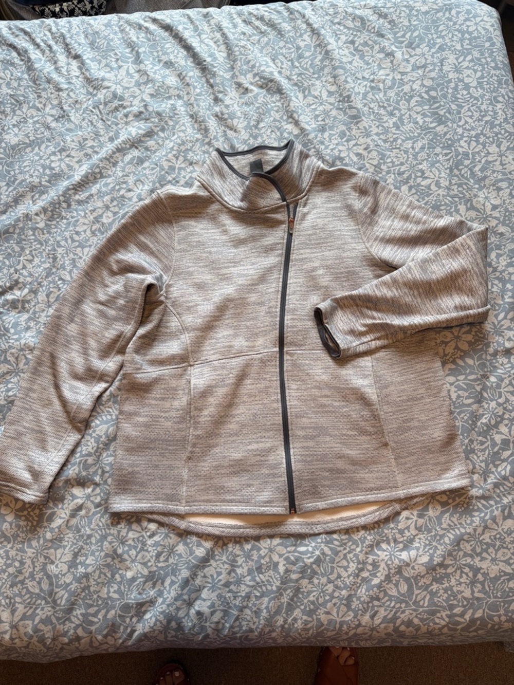 Champion Women's Heather Gray Full-Zip Sweatshirt Jacket